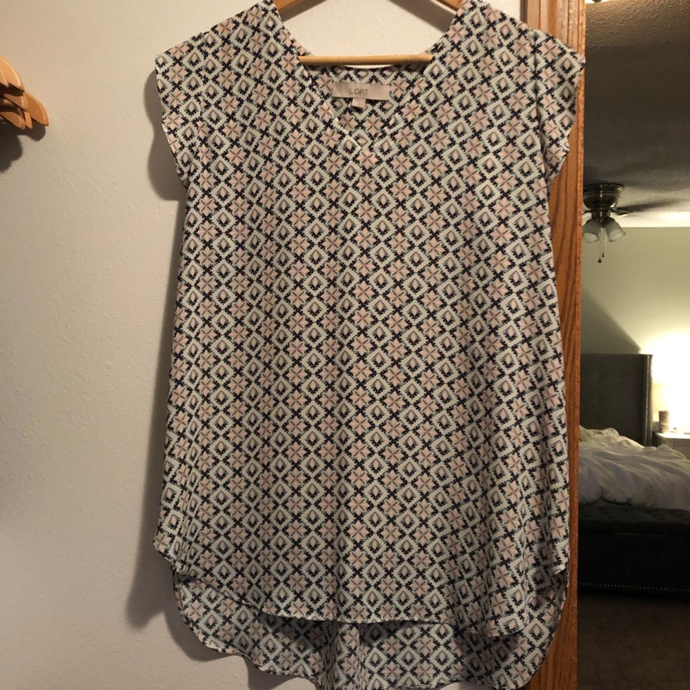 Loft medallion print short sleeve